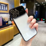 Luksuslik galvaniseeritud suure aknaga telefoni&uuml;mbris, mis sobib iPhone 15 Pro 15 Plus 15 14 13 12 11 Pro Max Plus minimalistliku TPU silikoon&uuml;mbrisega For iPhone 7 Plus must