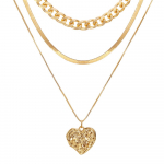 Boho kaelakee ehted 3-osaline kaelakee mood 2023 uus naiste kaelakee vintage kuldkett mood kaelakee ripats kuld