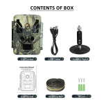 4K Wi-Fi rajakaamera v&auml;listingimustes mini 32 MP infrapuna metsloomade jahikaamera koos &ouml;ise n&auml;gemise liikumisega aktiveeritud skautl&otilde;ksudega Po only camera