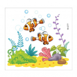 Merekala merevetikamustriga tualettruumi kleebis Veekindel seinakleebis kodu vannitoa jaoks Ocean breeze