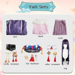 YunJin Cosplay kost&uuml;&uuml;mid t&auml;iskasvanutele karnevali vormiriietus parukas Anime Halloween kost&uuml;&uuml;mid naiste m&auml;ng L-(Costume+Wig)