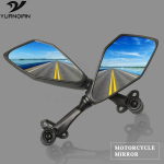 Black Motorcycle Mirror Side Mirror Scooter Mirrors For moto Yamaha R1 3 6 R ybr MT07 MT09 TMAX 530 500 XMAX 2015 2016 must