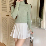 Kaelusega kampsun, vabaaja pullover, mood naiste s&uuml;gistalv, Korea kootud paksud kampsunid, allapoole kampsun, naiste džemprid 29559 One Size orion i v&auml;rv