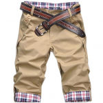 Suvine rannas vabaaja meeste ruuduline lapikujuline mansett l&uuml;hikesed p&uuml;ksid, viiendad p&uuml;ksid, p&uuml;ksid XXL