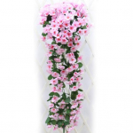 220 tk pead / 1 kimp, viie kroonlehega kunstlilla lillede kronstein, rippuv roosa