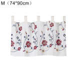 Pol&uuml;ester lilleprintimine k&ouml;&ouml;gi l&uuml;hike kardin aken Valance Drape Home Decor S kohv