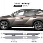 HYUNDAI TUCSON 2022+ kroomitud k&uuml;ljeukse trimmiribad