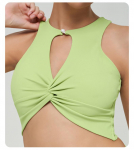 Naiste Hollow Out Fitness rinnahoidja, shirred rinnahoidja, kokkupandud Push Up aluspesu Tugev p&otilde;rutuskindel sportjoogavest S must