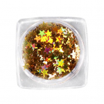 3mm Natural Women Laser Pentagram Paillette Nail Art Decor DIY manik&uuml;&uuml;ri t&ouml;&ouml;riist kuldne