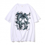Deftones Skull Black Graafilise tr&uuml;kiga T-s&auml;rk L&uuml;hikeste varrukatega Meeste Naiste Alternatiivne R&auml;pp Metal Band Br&auml;ndi T-s&auml;rk Topid Meeste T-s&auml;rgid XXXXXL valge