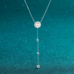 0,67CTTW Uus Moissanite 925 Sterling h&otilde;bedast p&auml;rliga ripats naistele Teemant-imitatsiooniga elegantne kaelakee GRA v&otilde;luv ehe CHINA