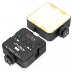 ANDOER T64 taskuga LED-valgusti minivideolamp fotograafia valgusti 2500K-9000K+/-200K v&auml;rvitemperatuur must
