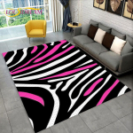 3D-v&auml;rviline sebramustriga vaip, vaibavaip elutoa diivani, kontori uksemattide kaunistamiseks, laste libisemiskindel p&otilde;randamatt 120cm x 160cm