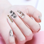 5 tk DIY Nail Letters Character Decals &Scaron;abloonid jaoks