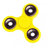Triangle Fidget Hand Fidget Spin Spinner Vidina Fookusega EDC tasku lauam&auml;nguasi plastikust kingitus ADHD jaoks kollane