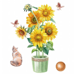 P&auml;evalillekass Harakas Isekleepuvad seinakleebised Elutoa magamistuba saab eemaldada dekoratiivsed seinamaalingud 90x30cmX2