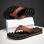 Suvised meeste sussid Vaba aeg Suvejalatsid Meeste rannajalatsid Mugavad meeste kingad &otilde;ues Meeste sussid Rooma sussid pl&auml;tud Sussid liugused 40 pruun