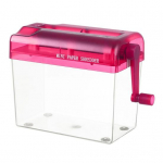 K&auml;sitsi paberipurustaja, kaasaskantav suure mahutavusega selge n&auml;htav libisemisvastane minik&auml;si A4-formaadis paberil&otilde;ikamisriist Kodukontoritarbed punane