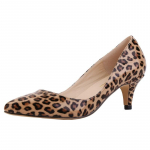 Klassikalised seksikad teravatipulised varbad 5 cm madalad keskmised Kitten k&otilde;rged kontsad naiste pumbad kingad kevadbr&auml;ndi disainiga kleit Pulmakingad kingad 42 leopard