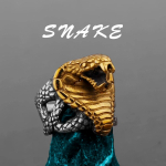 Roostevabast terasest loom meeste s&otilde;rmus segatud kullav&auml;rvi elevant leopard hunt punk hip hop biker domineeriv peoklubi ehte kingitus 8