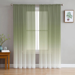 Salveiroheline gradient l&auml;bipaistvad kardinad elutuppa K&ouml;&ouml;gi aknakardinad Magamistoa t&uuml;ll Voile kardinad 135W x 114H(cm)