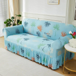 Elutoa elastne diivani kate Prinditud diivani kate L-kujuline diivani m&ouml;&ouml;bli kaitsekate Magamistoa kodukaunistusega diivanikate XLarge(235-300cm)1PC