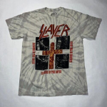 Slayer Hooaeg P&otilde;rgus Tie Dye Graafiline B&auml;nd L&uuml;hikeste Varrukatega Unisex T-s&auml;rk S