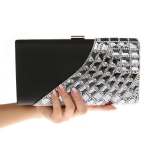 Rhinestone'i &otilde;htus&ouml;&ouml;gikott klaasist teemant sidurikott naastudega banketikott Pruudikleidi kott Temperament &otilde;lakott valge