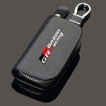 1 tk uus nahast puidust teraga auto v&otilde;tme kate v&otilde;tmehoidja &uuml;mbris GR Sport Gazoo Racing RAV4 C-HR NOAH Corolla Camry Prado jaoks must