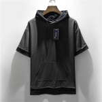 T-s&auml;rk Meeste suvine vabaaja l&uuml;hikeste varrukatega kapuuts T&auml;navar&otilde;ivad Top T-s&auml;rk Pluus vabaaja meeste T-s&auml;rk Hip Hop Meeste T-s&auml;rgid Camisas Hombre 5XL must