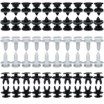 120X P&otilde;rkeraua Push Pin Needid Autoukse trimmipaneeli klambrid Katusepagasi pritsmekaitsed Kinnitusvahendite kinnituskomplekt VW Transporter T4 T5 T6 jaoks must