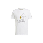 Adidas Originals Trefoil X The Simpsons Multikate Prindiga &Uuml;mmarguse Kaelusega L&uuml;hikeste Varrukatega T-s&auml;rk Meeste Topid Valge HA5811 XXL