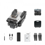 LYZRC H12 minidroon, kolme kaameraga lainurk optilise voolu positsioneerimine, neljasuunaline takistuste v&auml;ltimise kaugjuhtimispult Quadcopter m&auml;nguasi, kingitus lastele 1 battery