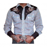 Meeste kevads&auml;rk Vintage Western Cowboy Print &uuml;herealine Slim Fit Alla keeratava kraega n&ouml;&ouml;bid T&auml;navar&otilde;ivad vabaaja visiitkardigans&auml;rk L valge
