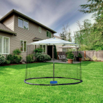 Patio Umbrella v&otilde;rk ja p&auml;ikesevari reguleeritav vihmavari, jalavarju 300x230cm