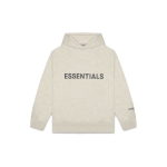 Fear of God Essentials FW20 3D Silikoonist Applique Pusa Kapuutsiga Unisex Pusa Hele-Kaerahelbe FOG-FW20-234 XL gray