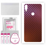 apgo skin sticker film foil vinyl for the BACK compatible with Asus Zenfone Max Pro (M1) ZB601KL ZB602K, scratch-resistant, easy to install - Carbon C