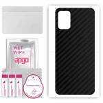 apgo Protective Skin Sticker for the back compatible with LG Q52, Wrap Film, Foil, Vinyl - Pattern Carbon Black