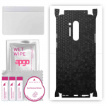 apgo Protective Skin Sticker for the back+sides compatible with OnePlus 8 Pro, Full Wrap Film, Foil, Vinyl - Pattern Black Honeycomb