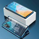 360 t&auml;iskaitsega magnetiline metallist &uuml;mbris Huawei Pura 70 P60 50 40 Pro Honor 90 80 70 Mate 60 50 kahepoolne karastatud klaasist telefoni kate For Honor 90 sinine