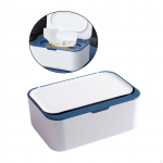 Tissue Box koos kaanega Baby Holder S&auml;ilituskohver Salvr&auml;ti korraldaja Tolmukindel blue white