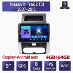 Android Carplay Nissan X-trail 2 T31 2007-2015 jaoks Autoraadio Multimeedia Videopleier GPS Navigatsioon WIFI 4+64GB 4+64GB