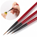 3tk/komplekt Nail Art Liner maalipintsel &otilde;huke triibuline joonestuspliiats DIY UV geeliotsad Prantsuse disaini manik&uuml;&uuml;ri t&ouml;&ouml;riist 5/7/11mm