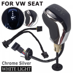 VW Passat B7/B8 Golf 6/7 Tiguan Skoda Octavia CC Scirocco DSG automaatse k&auml;iguvahetuse nupu hoova k&auml;igukangi peapalli LED-valgusti jaoks WHITE-Chrome