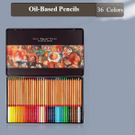 V&auml;rviliste pliiatside komplekt metallkarbis 36/48/72/100/120 v&auml;rvi &otilde;lipliiatsid &Otilde;pilane Kunstnik Joonistamine Kunstitarbed 36 Colors