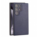 Premium nahast telefoni&uuml;mbris Samsung Galaxy S25 Ultra S24 S23 jaoks, veisenahast retro premium nahast Samsungi telefoni kate Galaxy S24 sinine