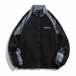 Hip Hop jakk Patchwork Tuulejope mantlid naistele Meeste vabaaja t&otilde;mblukuga p&uuml;stkraega plokist &uuml;ler&otilde;ivad kevad-s&uuml;giseseks &otilde;uespordipeoks L must