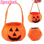 2 tk Pumpkin Smile kott Lapse kommikott K&auml;ekott Halloweeni p&uuml;hadepeo kujundus 1pcs