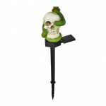 Skull p&auml;ikeselamp IP65 veekindel automaatne laadimine, lihtne paigaldamine hirmutav Halloweeni p&auml;ikesevalgusega muruvalgusti peokaunistus F