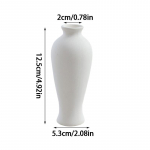 1 tk isetehtud kuivatatud lillede kaunistamine keraamiline k&auml;sit&ouml;&ouml; keraamiline vaas v&auml;ike vaas, t&uuml;hi valge